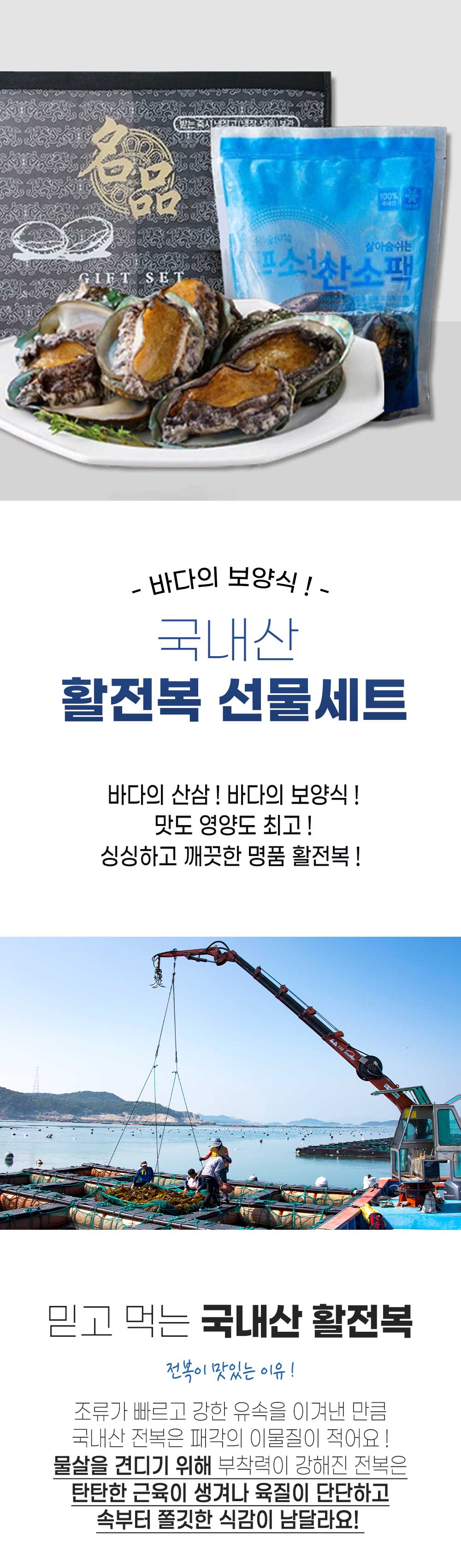 [설 명절 선물세트] 완도 활전복 선물세트 1kg 5-30미