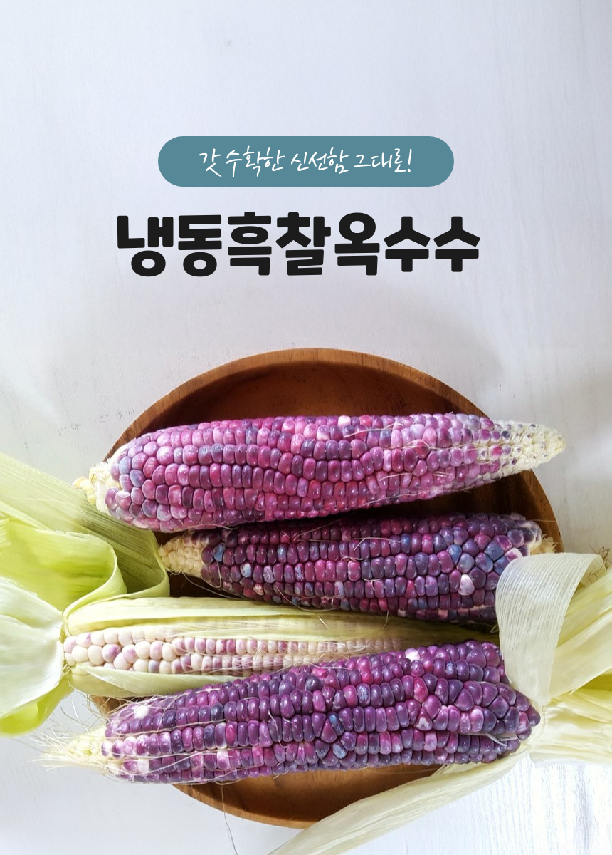  냉동 흑찰옥수수 2팩 (6송이),3팩 (9송이),4팩 (12송이) ,5팩 (15송이),6팩 (18송이),7팩 (21송이) 