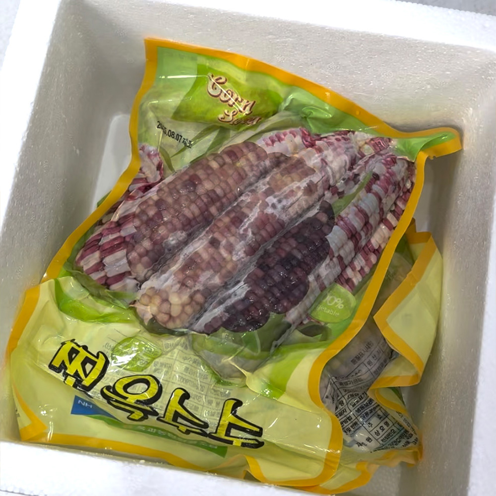[국내산] 냉동 흑찰옥수수 2팩(6송이),3팩(9송이),4팩(12송이) ,5팩(15송이),6팩(18송이),7팩(21송이)